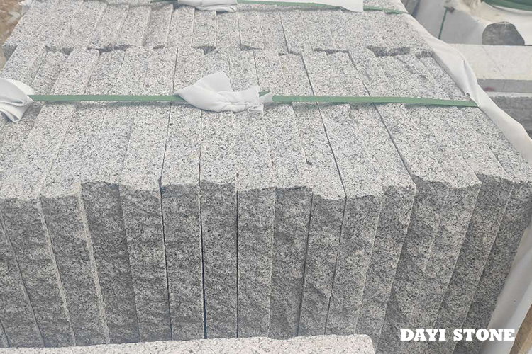 Paving Light Grey Granite Stone G603-10 Top Bushhammered edge split bottom sawn39x39x4cm 59x59x4cm